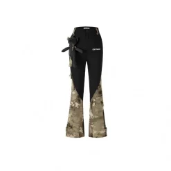 13De Marzo Plush Bear Camo Patch Pants Black