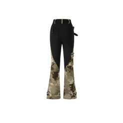 13De Marzo Plush Bear Camo Patch Pants Black