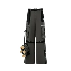13De Marzo Plush Bear Cargo Pants Grey