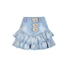13De Marzo Plush Bear Denim Skirt Blue