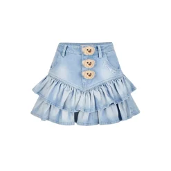 13De Marzo Plush Bear Denim Skirt Blue