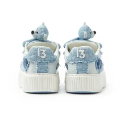 13De Marzo Plush Bear Denim Biscuits Sneaker Blue