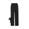 13De Marzo Plush Bear Drawstring Casual Pants Black