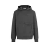 13De Marzo Plush Bear Embossed Hoodie Dark Grey