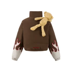 13De Marzo Plush Bear Flame Down Jacket Brown
