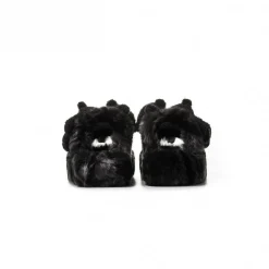 13De Marzo Plush Bear Furry Slipper Black