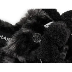13De Marzo Plush Bear Furry Slipper Black