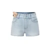 13De Marzo Plush Bear High Waist Denim Shorts Light Blue
