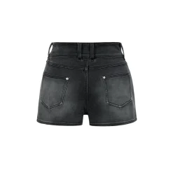 13De Marzo Plush Bear High Waist Denim Shorts Gray