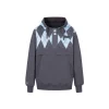 13De Marzo Plush Bear Retro Pattern Knit Hoodie Blue
