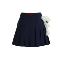 13De Marzo Plush Bear Sailor Pleated Skirt Navy