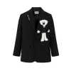 13De Marzo Plush Bear Suit Jacket Black