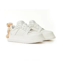 13De Marzo Plush Bear Thick-Soled Sneaker White
