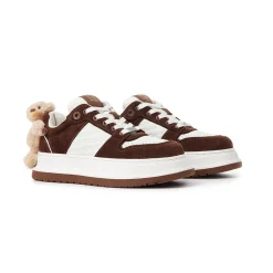 13De Marzo Plush Bear Thick-Soled Sneaker Brown