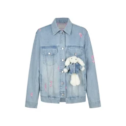 13De Marzo Plush Rabbit Denim Doozoo Jacket Blue