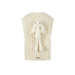 13De Marzo Plush Rabbit Doozoo Knit Vest Cream