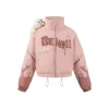 13De Marzo Plush Rabbit Flame Down Jacket Pink