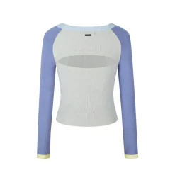 13De Marzo Printed Logo Slim Fit Top Blue