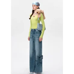 13De Marzo Signature Logo Pocket Loose Jeans Blue