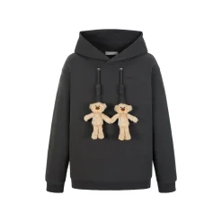13De Marzo String Magnetic Bear Hoodie Black