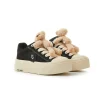 13De Marzo Thick-Soled Patch Canvas Sneaker Black