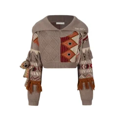 13De Marzo Tribe Hunting Totem Short Sweater