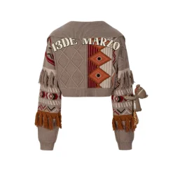 13De Marzo Tribe Hunting Totem Short Sweater