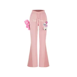 13De Marzo X Care Bears Badges Patch Pants Pink