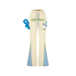 13De Marzo X Care Bears Badges Patch Pants Beige