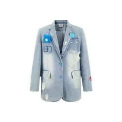 13De Marzo X Care Bears Broken Washed Denim Suit Jacket