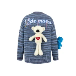 13De Marzo X Care Bears Colored Striped Cardigan Blue