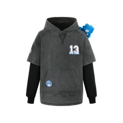 13De Marzo X Care Bears Fake-2-Piece 1982 Hoodie Black