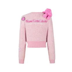 13De Marzo X Care Bears Heart Button Mohair Cardigan Pink