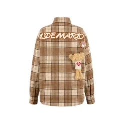 13De Marzo X Care Bears Plaid Shirt Coat Brown