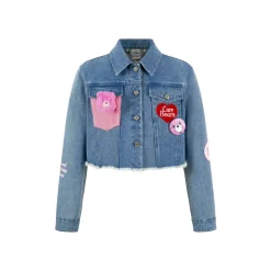 13De Marzo X Care Bears Raw Edge Short Denim Jacket