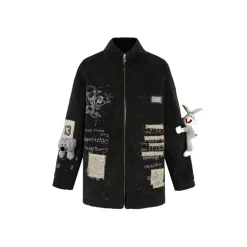 13De Marzo X Looney Tunes Bugs Bunny Fleece Jacket Black