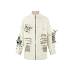 13De Marzo X Looney Tunes Bugs Bunny Fleece Jacket White