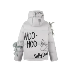 13De Marzo X Looney Tunes Bugs Bunny Sketch Down Jacket Grey