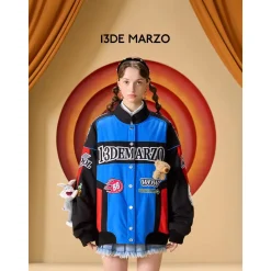 13De Marzo X Looney Tunes Bugs Bunny Racing Jacket Blue