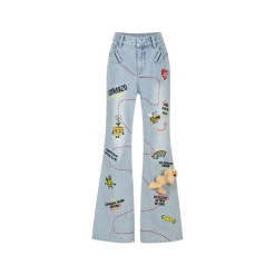 13De Marzo X Matthew Langille Travel Bear Flare Jeans