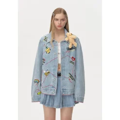 13De Marzo X Matthew Langille Travel Bear Denim Jacket