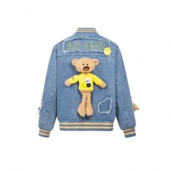 13 De Marzo X Smiley Broken Pin Denim Jacket Blue