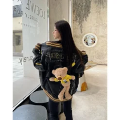13 De Marzo X Smiley Broken Pin Denim Jacket Black