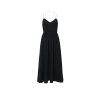 Diana Vevina Backless Pearl Chain Sling Dress Black