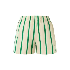 Diana Vevina Color Blocked Striped Shorts Green