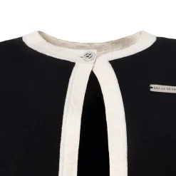 Diana Vevina Colour Block Knit Jacket Black