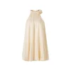Diana Vevina Floral Texture Jacquard Satin Halter Dress