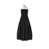 Diana Vevina French Style Halter Dress Black