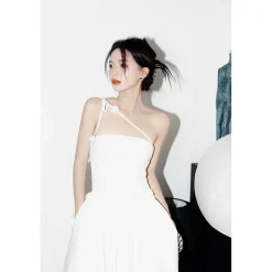 Diana Vevina French Style Halter Dress White