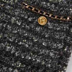 Diana Vevina Gold & Black Tweed Chain Dress